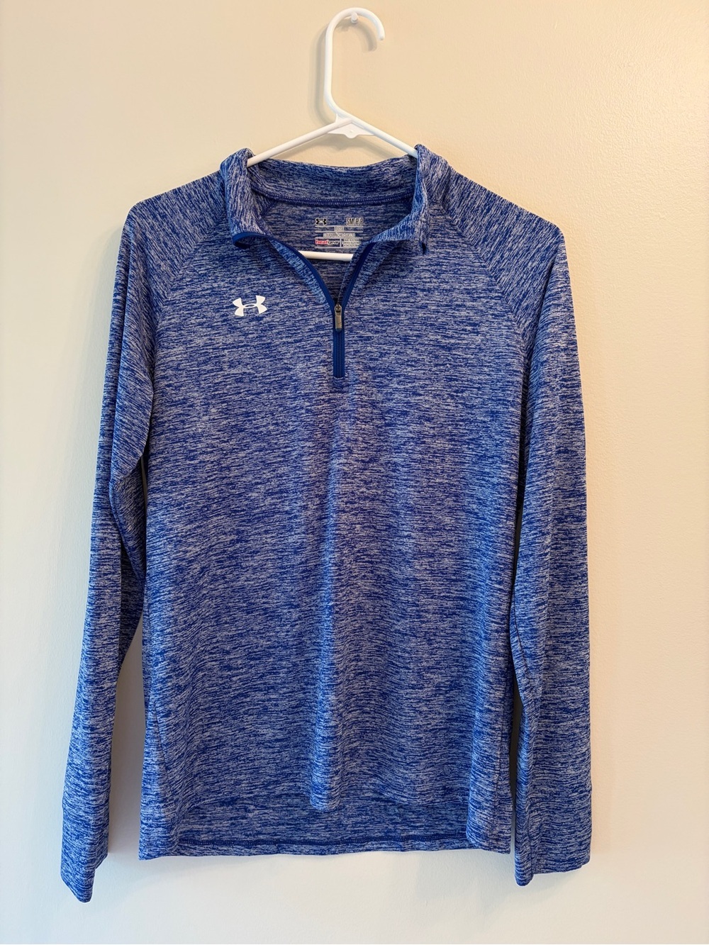 Under Armour Royal Blue Heather 1/4 Zip Performance Pullover